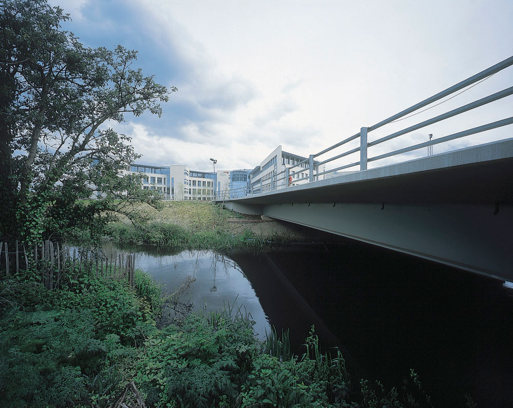 Parkland surrounding the Waterside Building